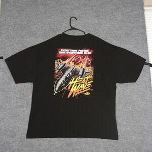 Heat Wave Retro T Shirt Mens 3XL Black Everything Faster Than Everything Else